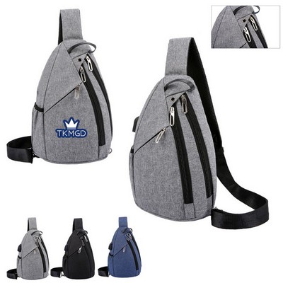 Sling Bag with Zipper Pockets