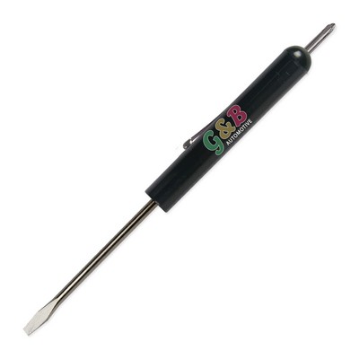 Pocket Screwdriver - Fixed 1/8" Flat Tip Blade w/ #0 Phillips Top
