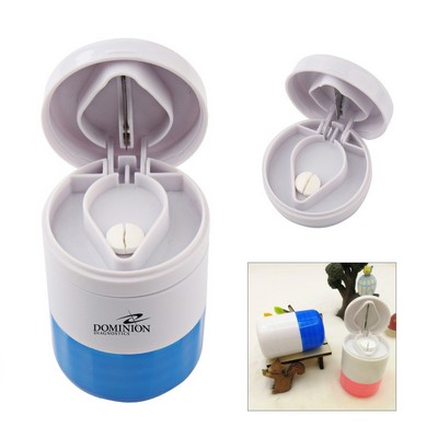 Portable Pill Box with Cutter