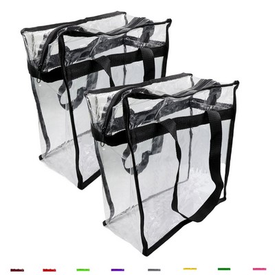 MOQ50 Full Color Stadium Security Zipper Tote Bag