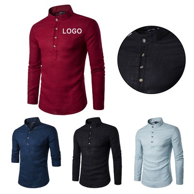 Men's Casual Linen Shirt