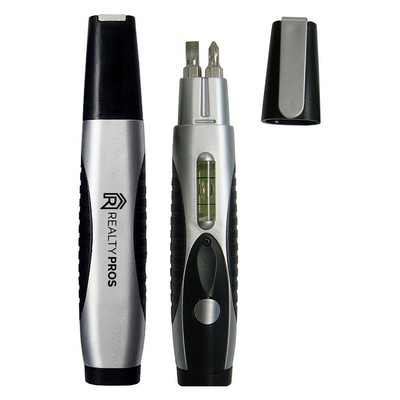 Union Printed - 3-in-1 Multi-Tool - Screwdriver > Level > LED Flashlight with 1-Color Logo