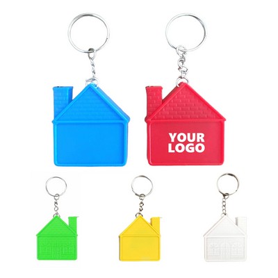 House Shaped Tape Measure Keychain