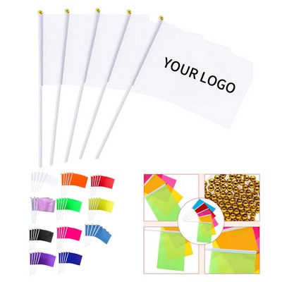 Terylene Hand Held Flag With Plastic Stick 5x8"